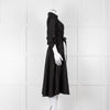 Veronica Beard Black Front Pocket Silk Belted Silk Dress