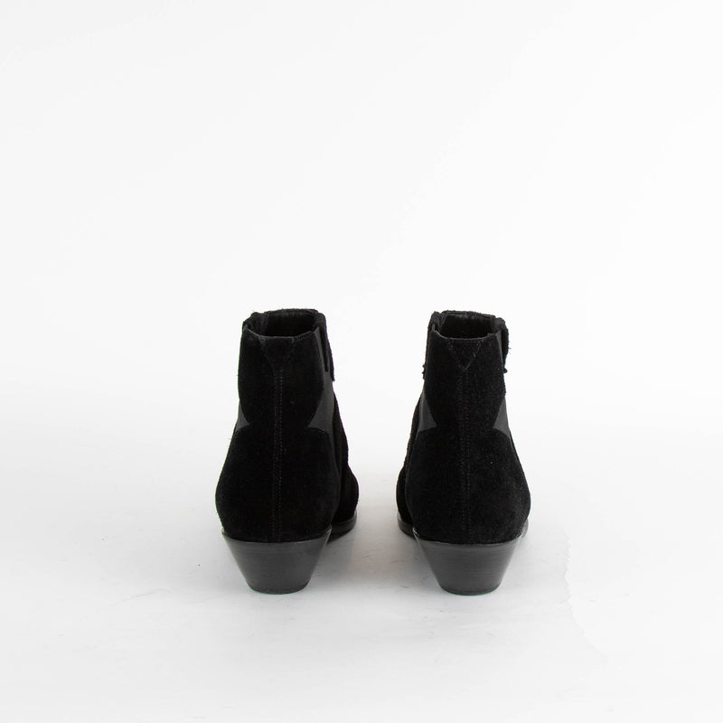 Saint Laurent Black Suede West Chelsea Ankle Boots