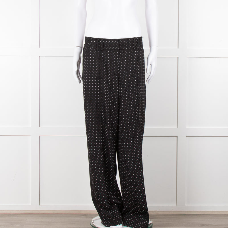 Me + Em Black Polka Dot Wide Leg Trousers