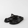 Jimmy Choo Black Leather Diosa Flat Sandals