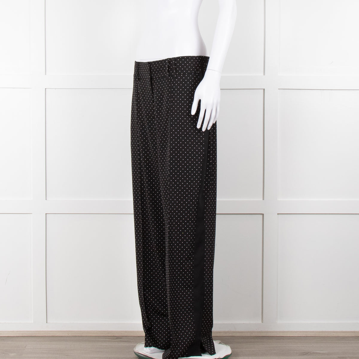 Me + Em Black Polka Dot Wide Leg Trousers