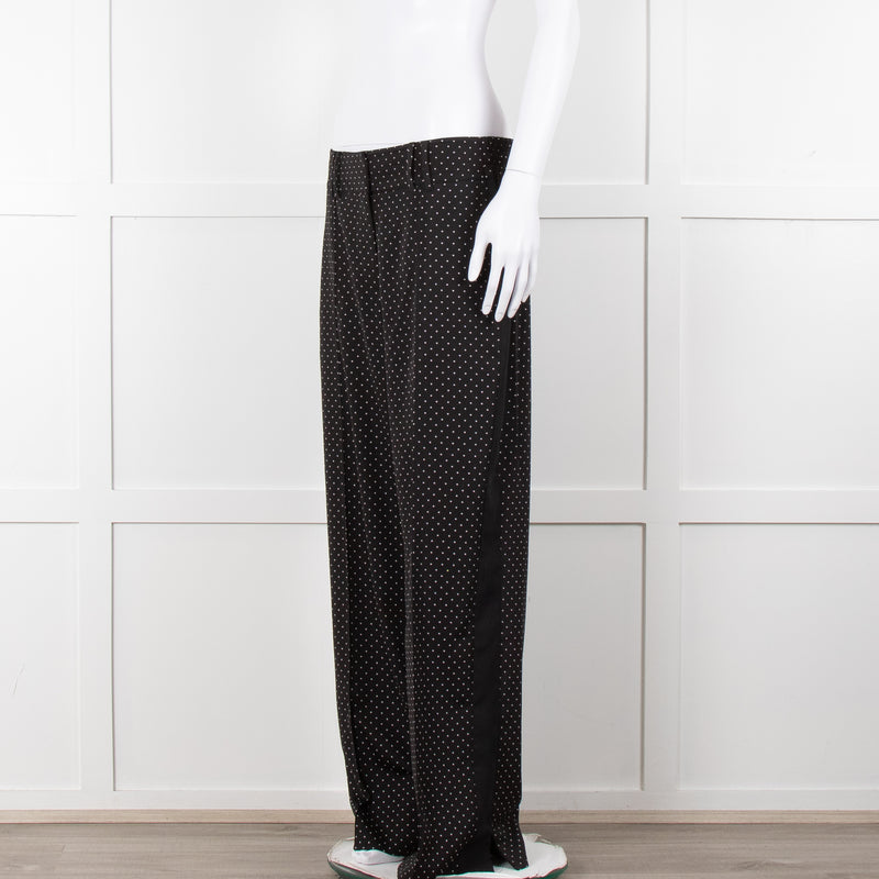 Me + Em Black Polka Dot Wide Leg Trousers