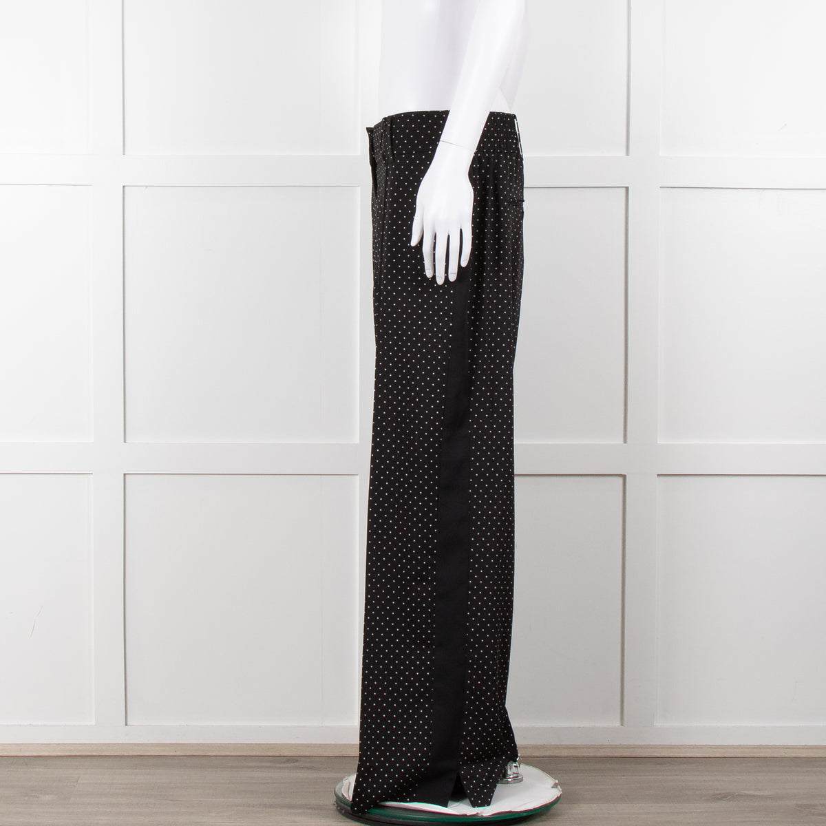 Me + Em Black Polka Dot Wide Leg Trousers