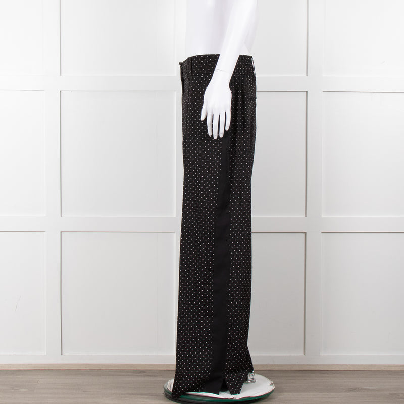 Me + Em Black Polka Dot Wide Leg Trousers
