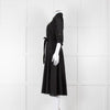 Veronica Beard Black Front Pocket Silk Belted Silk Dress
