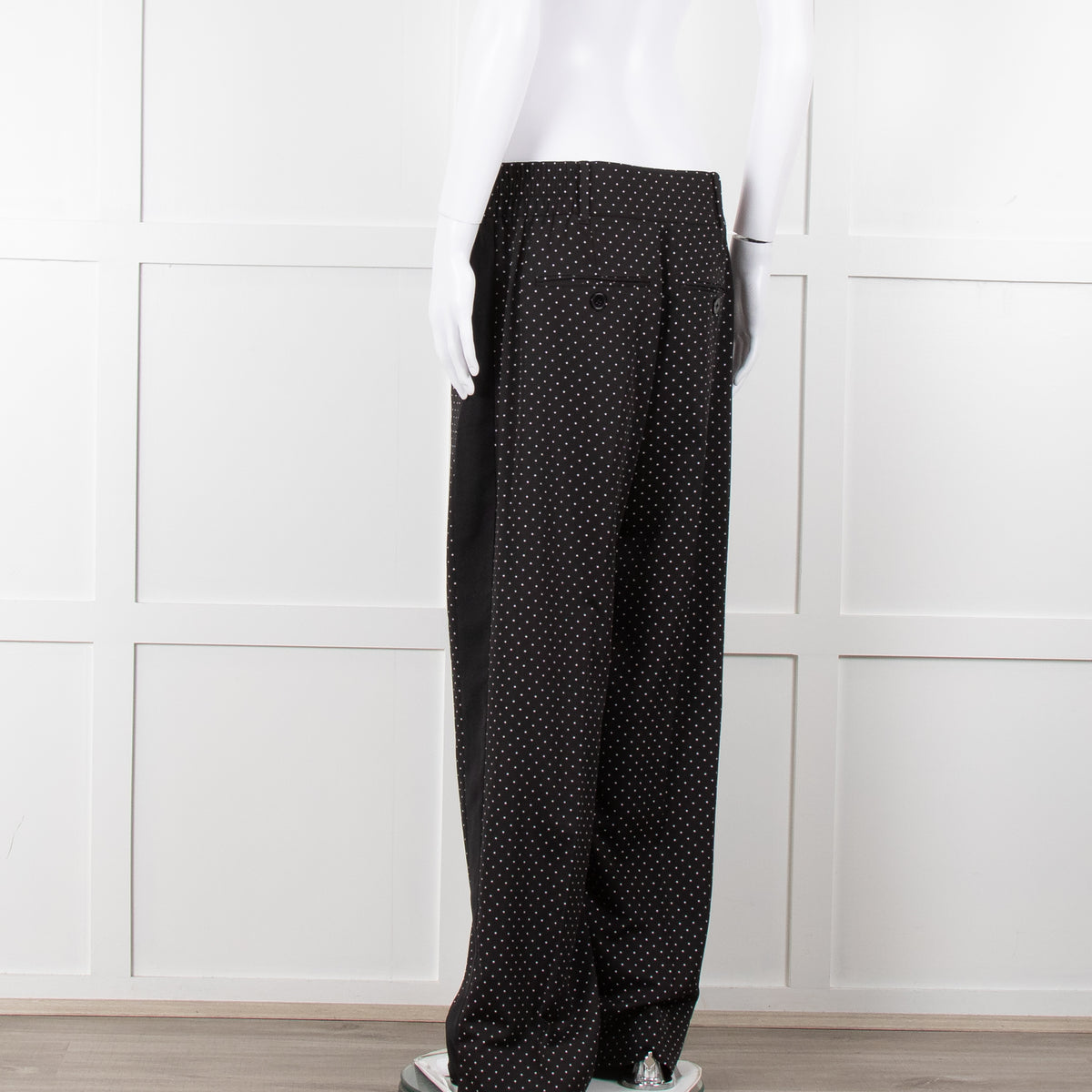 Me + Em Black Polka Dot Wide Leg Trousers