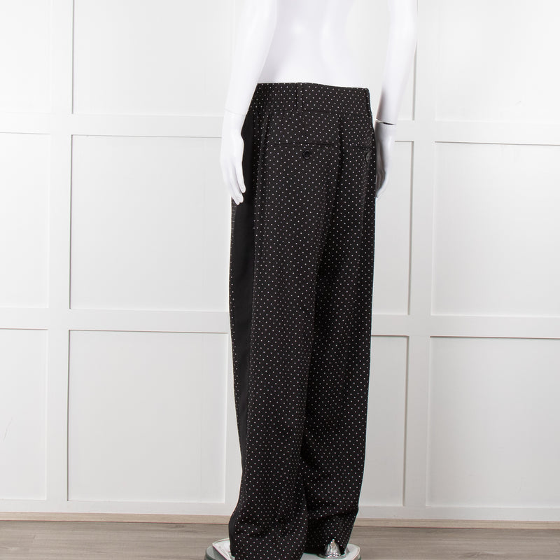 Me + Em Black Polka Dot Wide Leg Trousers