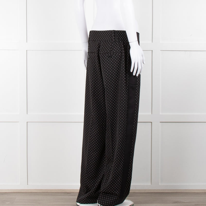 Me + Em Black Polka Dot Wide Leg Trousers
