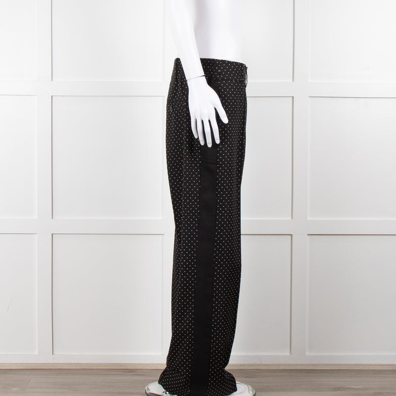 Me + Em Black Polka Dot Wide Leg Trousers