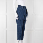 J Brand Blue High Waisted Belted Jeans