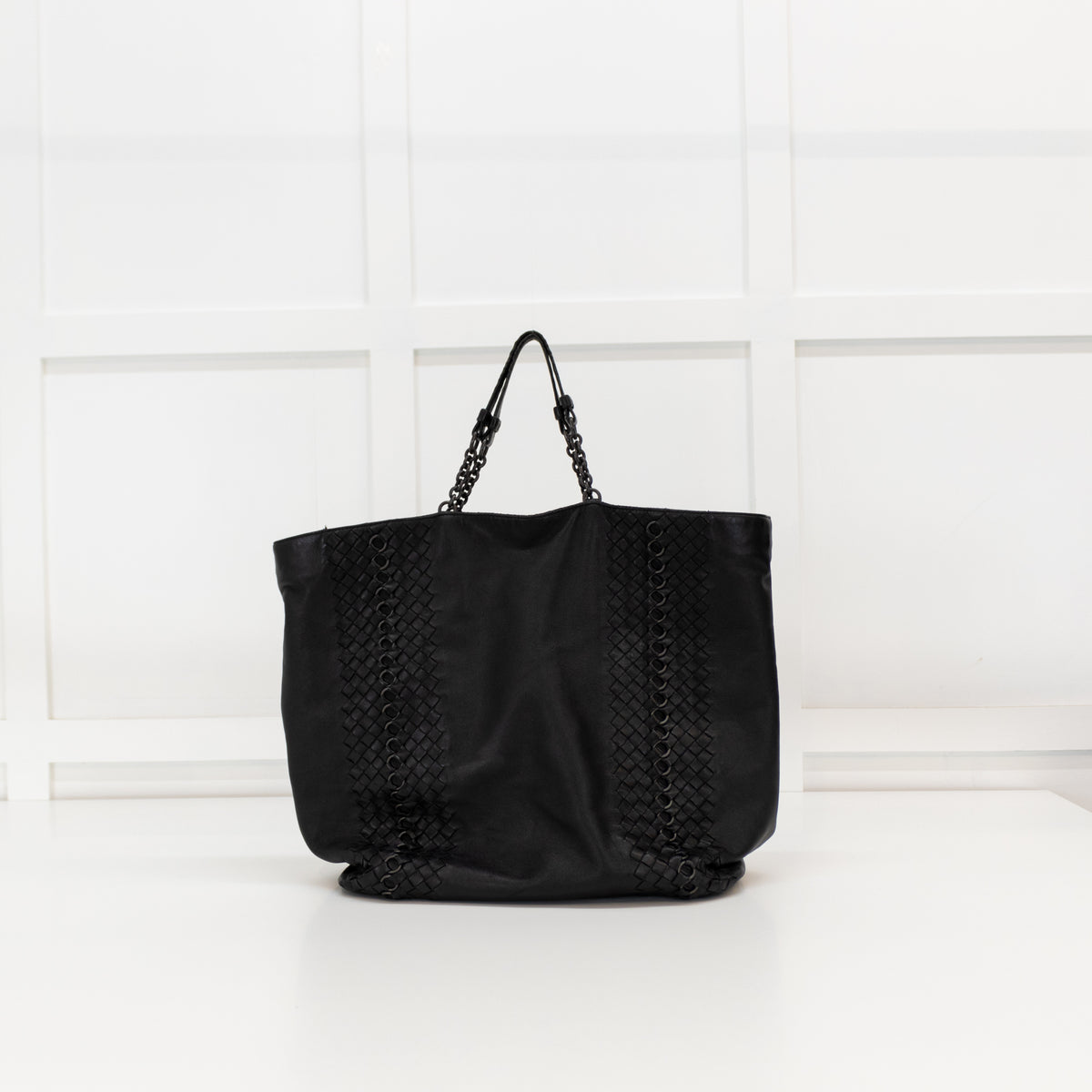 Bottega Veneta Black Leather Tote