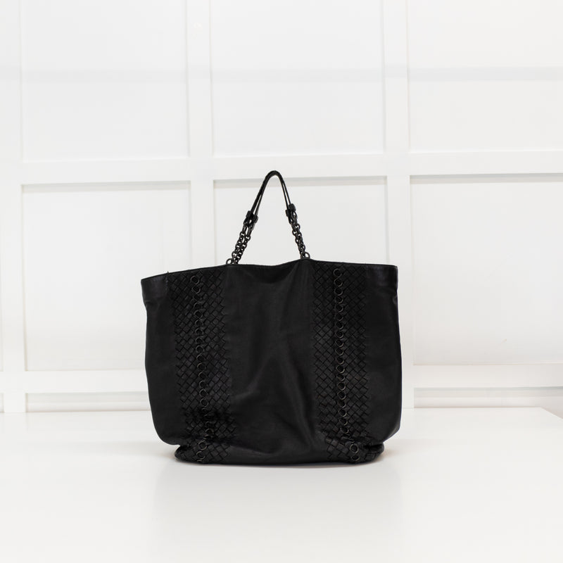 Bottega Veneta Black Leather Tote