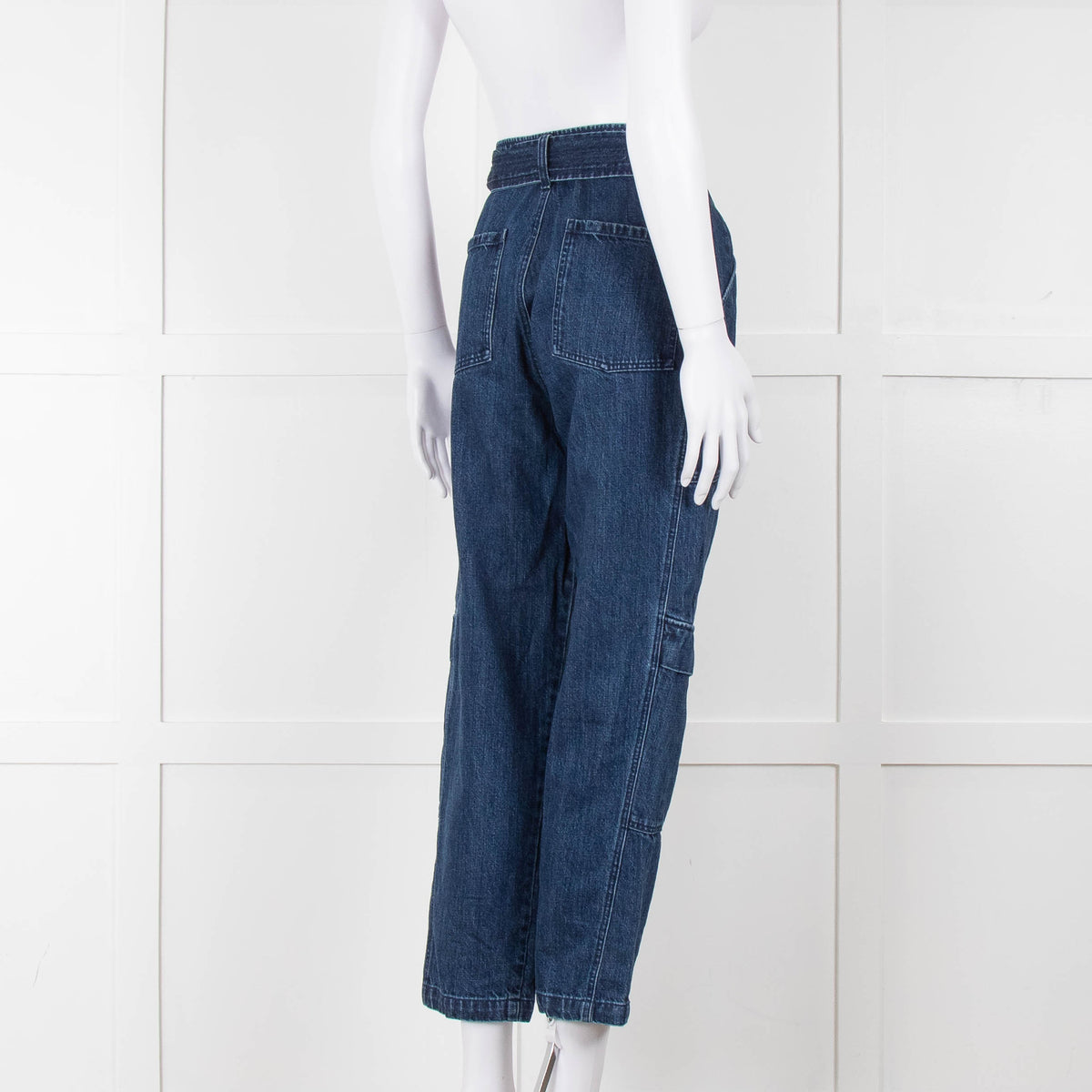 J Brand Blue High Waisted Belted Jeans