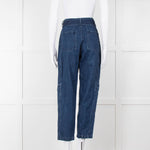 J Brand Blue High Waisted Belted Jeans