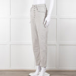Claudie Pierlot Grey Black Thread Detail Denim Trousers