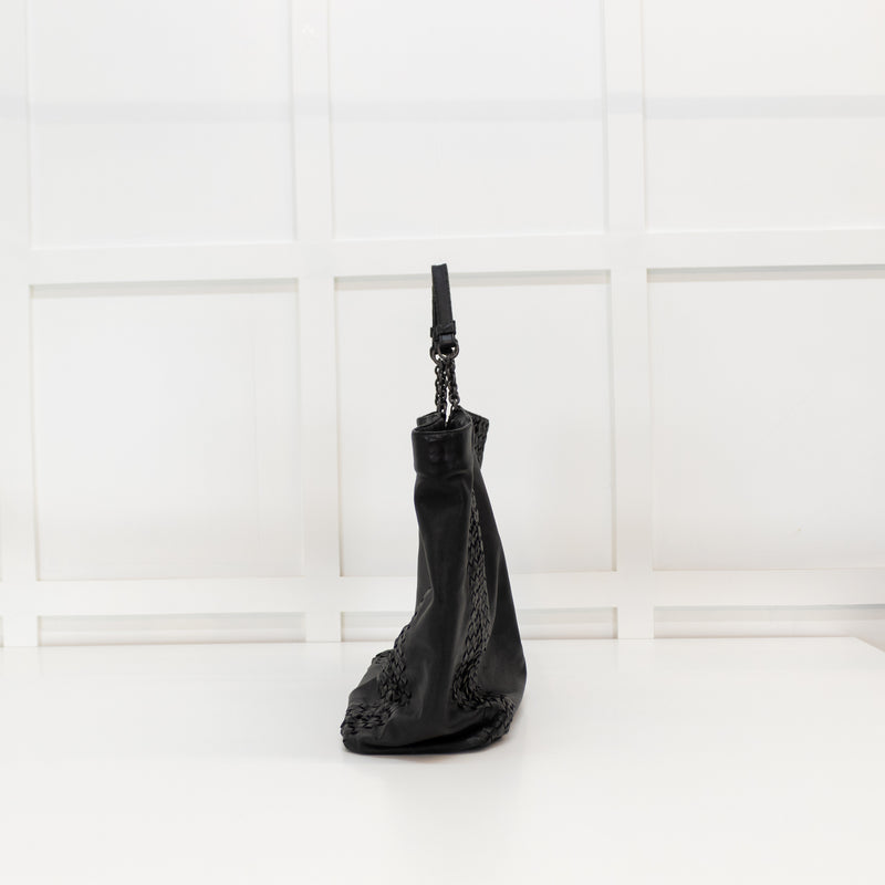 Bottega Veneta Black Leather Tote