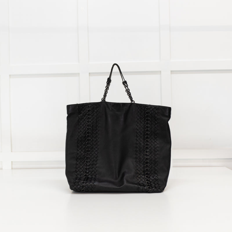 Bottega Veneta Black Leather Tote