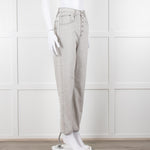 Claudie Pierlot Grey Black Thread Detail Denim Trousers