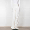 Jil Sander White Cotton High Waisted Trousers