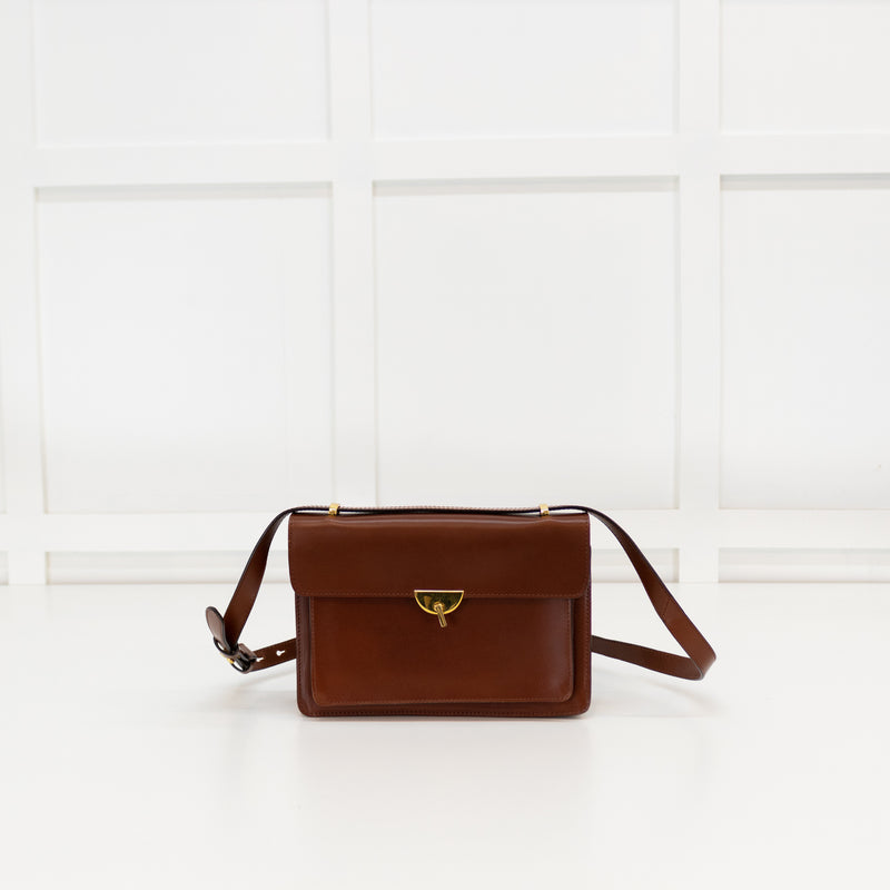Dries Van Noten Brown Leather Flap Bag