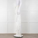 Jil Sander White Cotton High Waisted Trousers