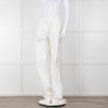 Jil Sander White Cotton High Waisted Trousers