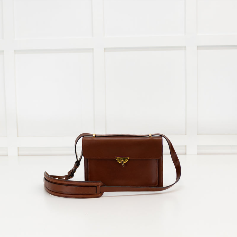 Dries Van Noten Brown Leather Flap Bag