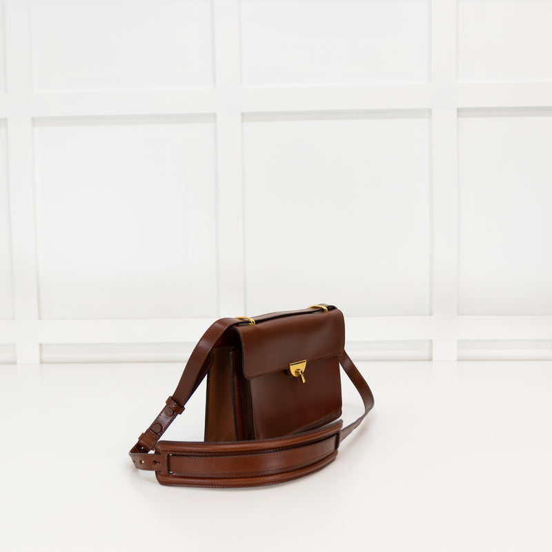 Dries Van Noten Brown Leather Flap Bag