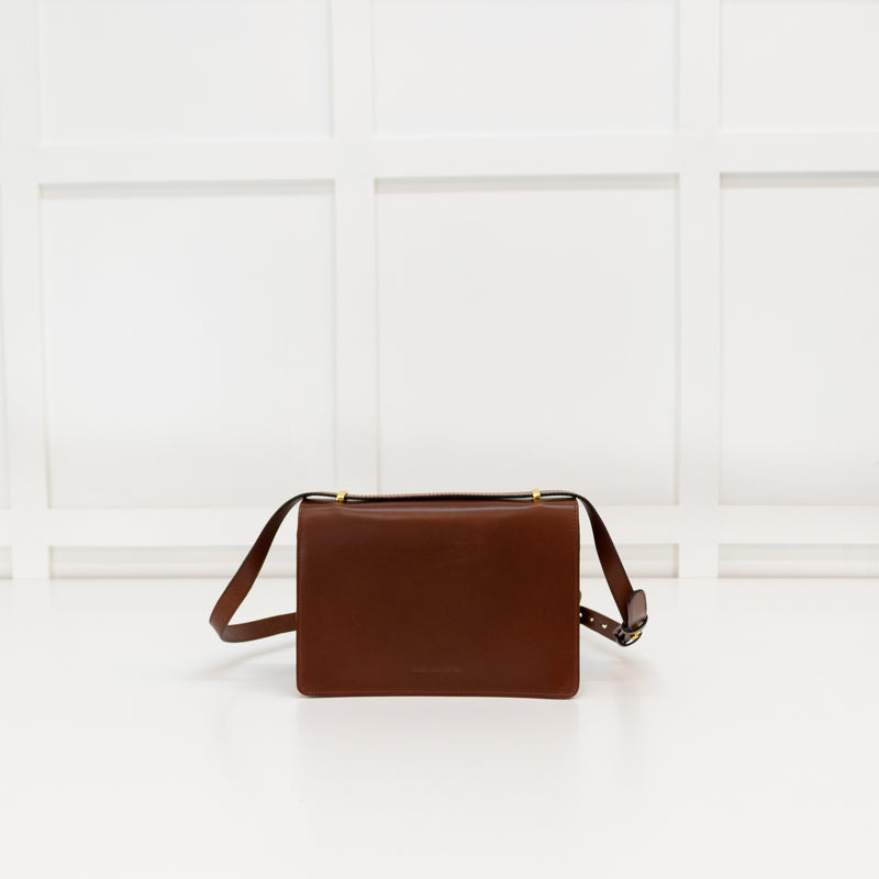 Dries Van Noten Brown Leather Flap Bag