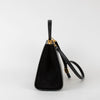 Tory Burch Eleanor Satchel in Black Leather & Suede