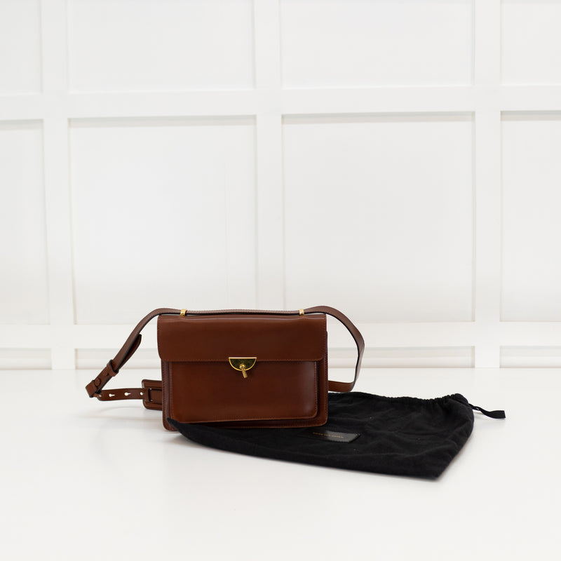 Dries Van Noten Brown Leather Flap Bag