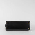 Tory Burch Eleanor Satchel in Black Leather & Suede