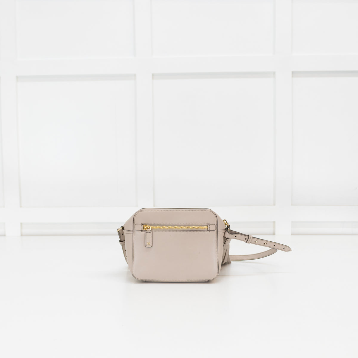 Anya Hndmarch Grey Smiley Face Crossbody Bag