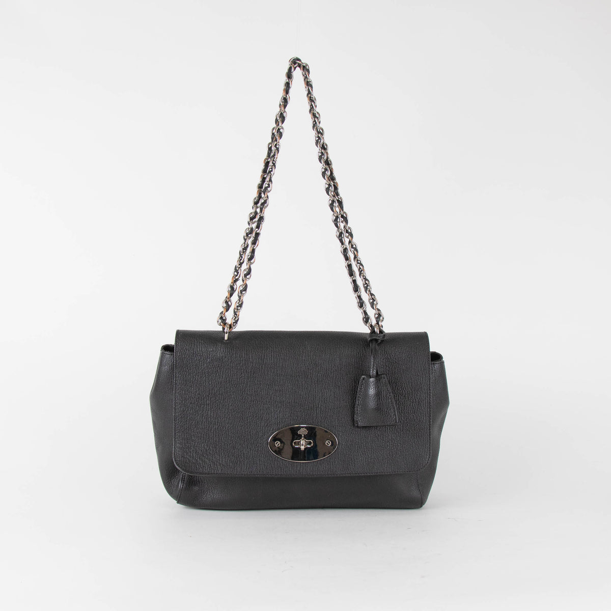 Mulberry Black Glossy Goat Leather Medium Lily Bag