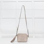 Anya Hndmarch Grey Smiley Face Crossbody Bag