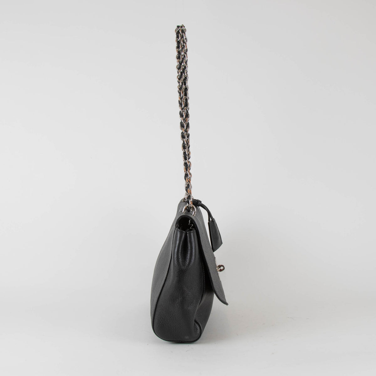 Mulberry Black Glossy Goat Leather Medium Lily Bag