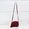 Anya Hindmarch Red Glittered Smiley Face Crossbody Bag