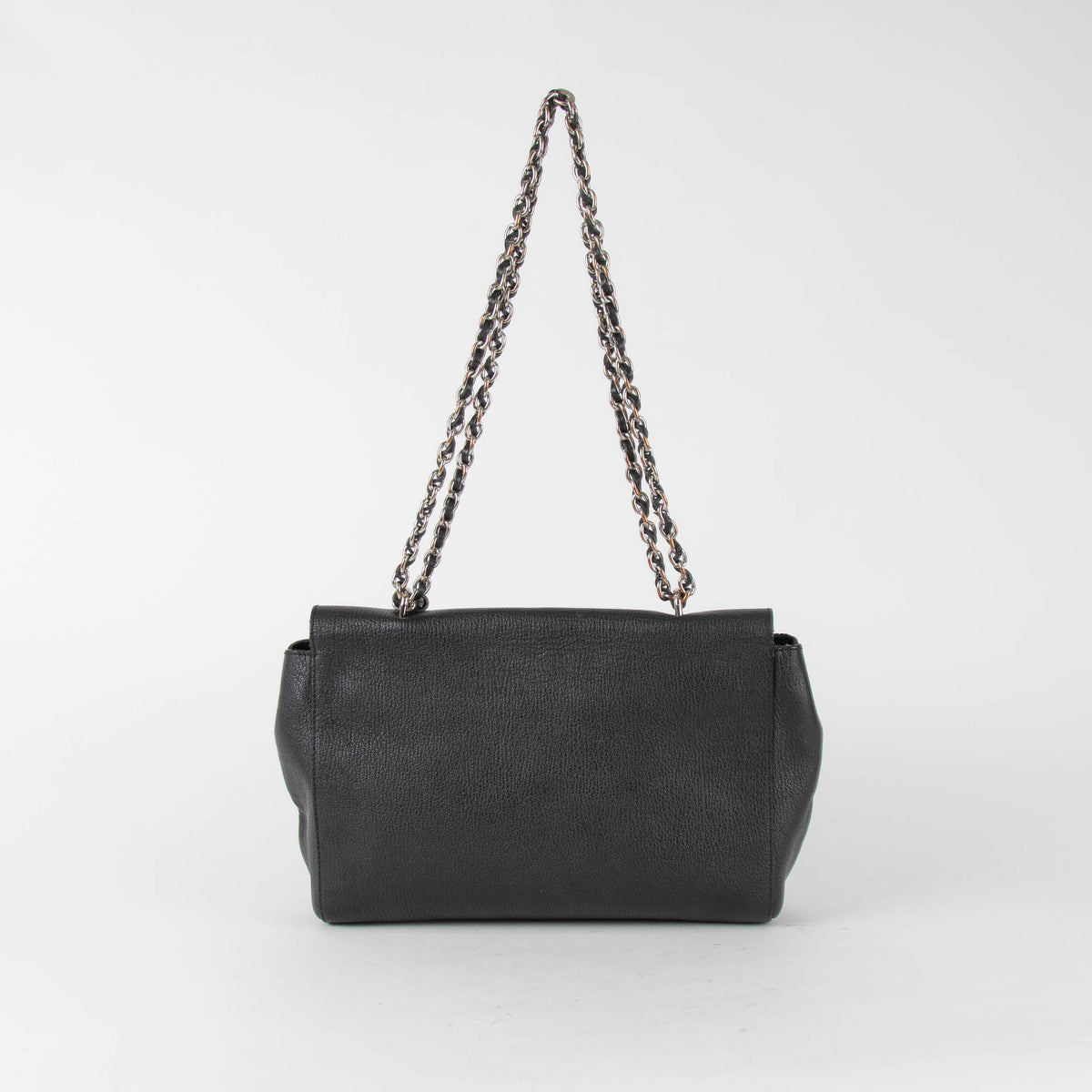 Mulberry Black Glossy Goat Leather Medium Lily Bag