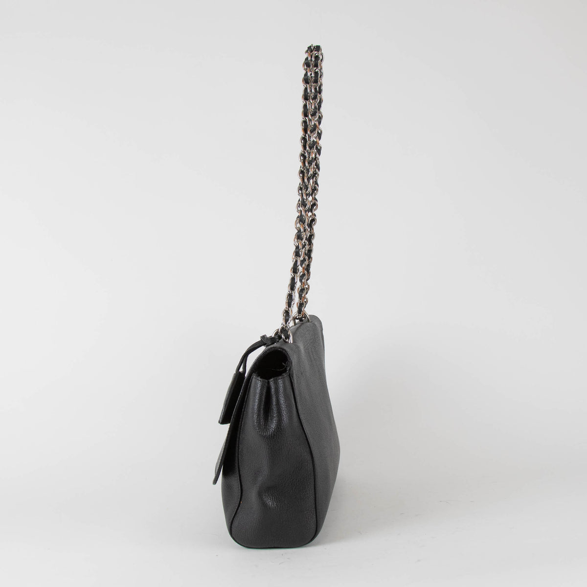 Mulberry Black Glossy Goat Leather Medium Lily Bag