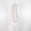 James Perse Beige Linen Shirt Dress V Neck Button Down