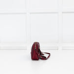 Anya Hindmarch Red Glittered Smiley Face Crossbody Bag