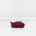 Anya Hindmarch Red Glittered Smiley Face Crossbody Bag