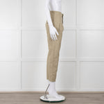 Isabel Marant Etoile Olive Green Cotton High Waisted Trousers