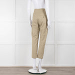Isabel Marant Etoile Olive Green Cotton High Waisted Trousers