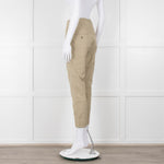 Isabel Marant Etoile Olive Green Cotton High Waisted Trousers
