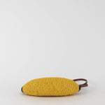 Anya Hindmarch Yellow Banana Raffia Crossbody Bag