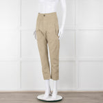 Isabel Marant Etoile Olive Green Cotton High Waisted Trousers