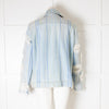 Chanel Blue Camelia Embroidered Sleeves Denim Jacket