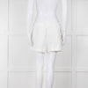 Diane Von Furstenberg Textured White Low Rise Shorts