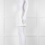 Diane Von Furstenberg Textured White Low Rise Shorts